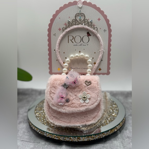 Roo | Accessories | Roo Faux Fur Pink Kids Accessory Set | Poshmark